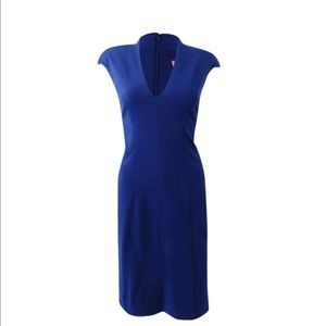 Betsey Johnson Seamed Cap-Sleeve Midi Dress, NWT